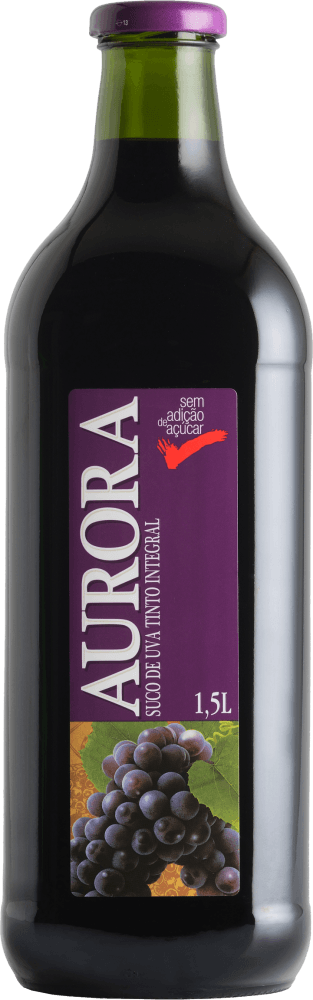 Suco Integral de Uva Tinto sem Adição de Açúcar Aurora 1,5l