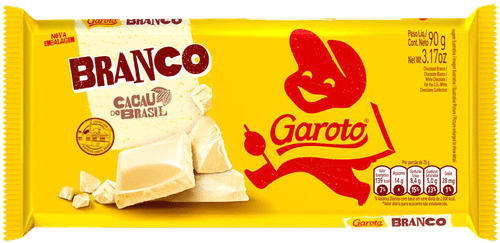 Barra de Chocolate Branco Garoto Tradicional 90g