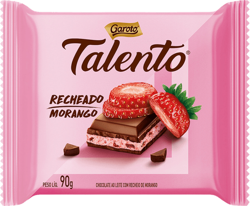 Chocolate GAROTO TALENTO Recheado Morango 90g