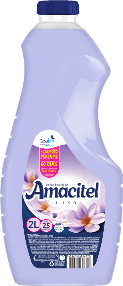 Amaciante de Roupa Sonhos Encantados Amacitel Luxo Frasco 2l