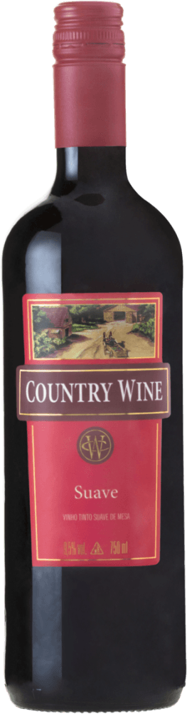 Vinho Brasileiro Tinto SuaveCountry Wine Serra Gaúcha Garrafa 750ml