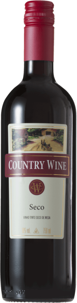 Vinho Brasileiro Tinto Seco Country Wine Serra Gaúcha Garrafa 750ml