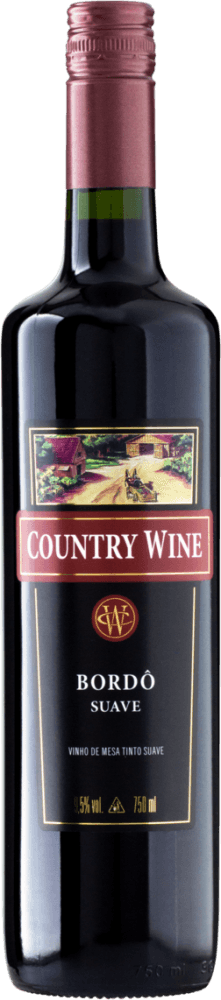 Vinho Brasileiro Tinto Suave Country Wine Bordô Serra Gaúcha Garrafa 750ml