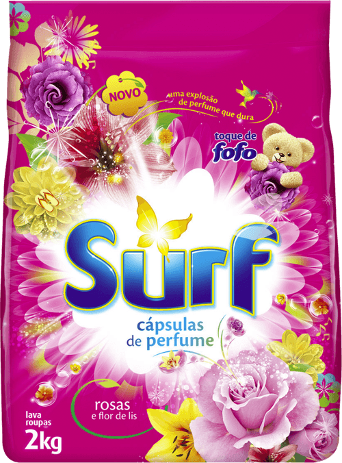 Detergente em Pó Surf Rosas e Flor de Lis 2kg