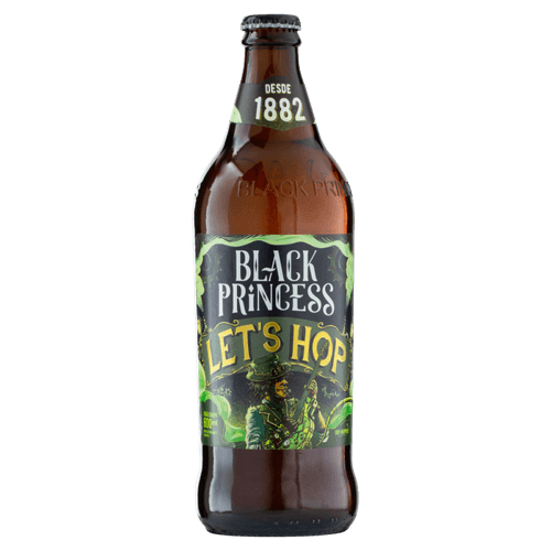 Cerveja English IPA Puro Malte Let’s Hop Black Princess Garrafa 6 Unidades 600ml Cada