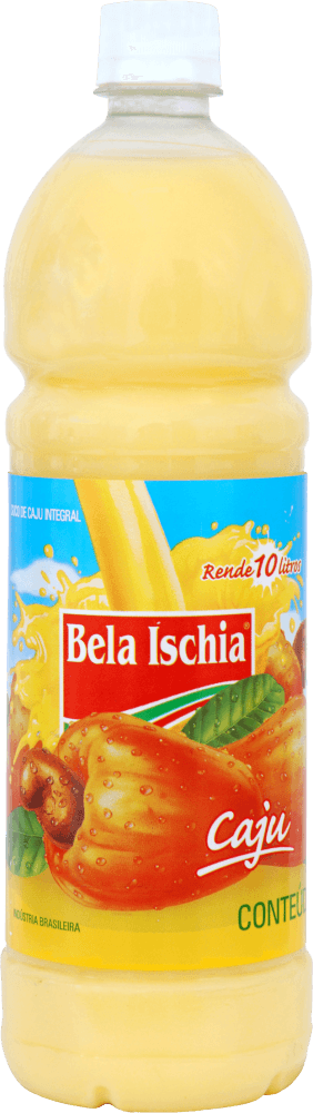 Suco-Concentrado-Liquido-para-Refresco-de-Fruta-Caju-Bela-Ischia-Garrafa-1l