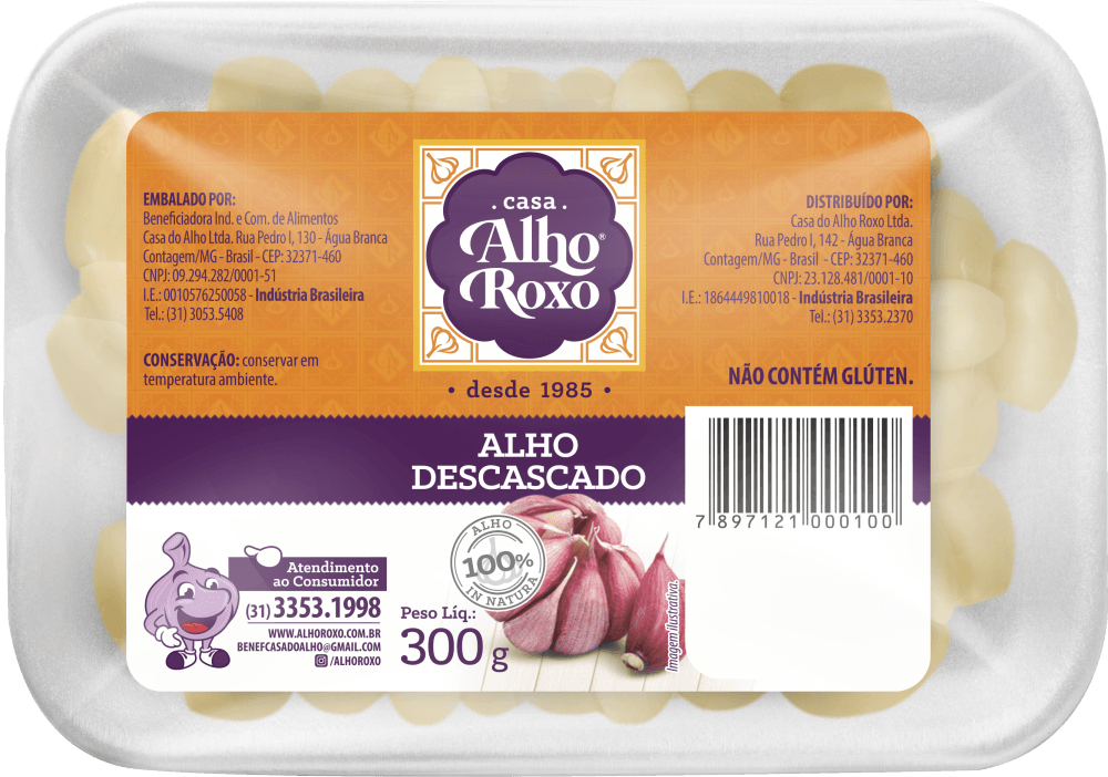 Alho Descascado Cheiroso com 300 g