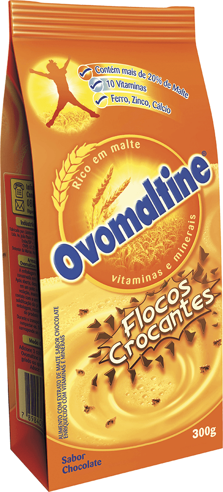 Achocolatado com Extrato de Cereal Cevada e Malte Flocos Crocantes Ovomaltine Pacote 300g