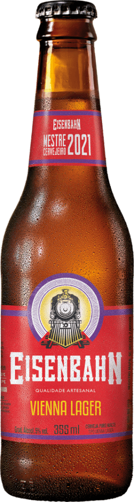 Cerveja Vienna Lager Puro Malte Eisenbahn Garrafa 355ml Mestre Cervejeiro 2021