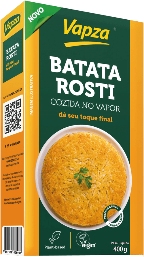 Batata Rosti Cozida no Vapor Vapza 400g