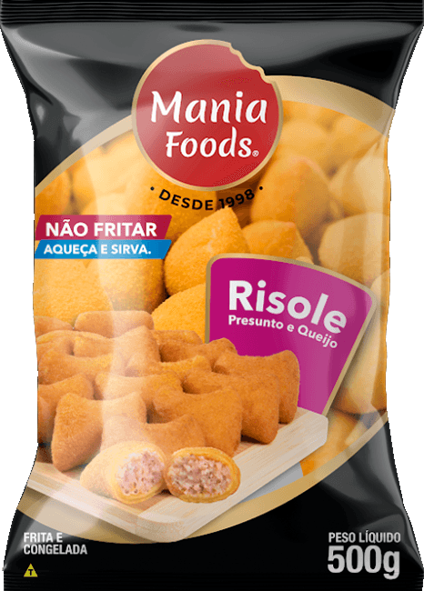 RISOLE MANIA FOODS 500G PRESUNTO E QUEIJO