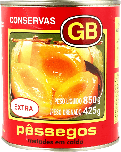 Pêssego em Calda GB Metades Lata 425g