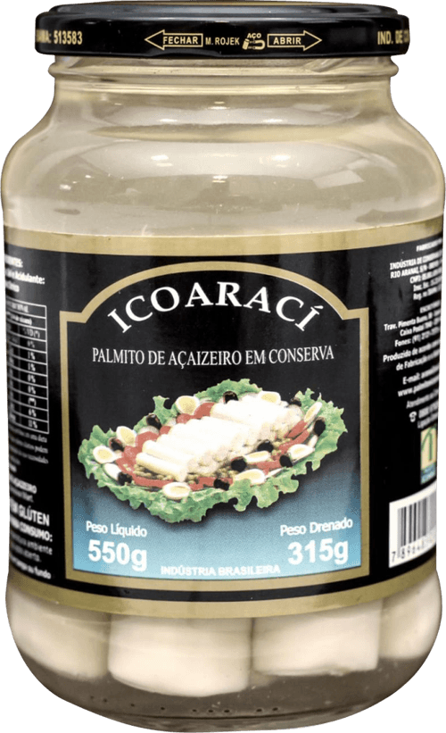 Palmito Açaí Icoaraci Vidro 330 g