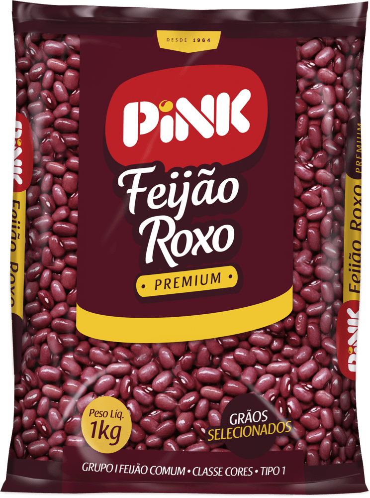 Feijão Roxo Tipo 1 Pink Premium Pacote 1kg