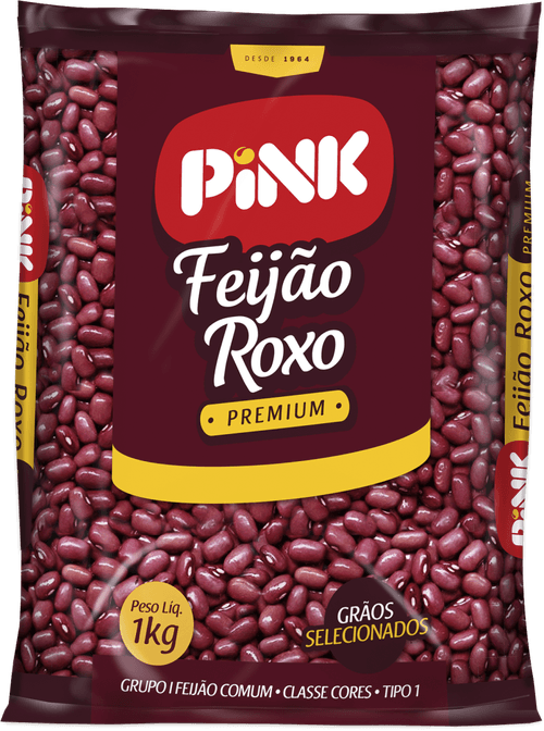 Feijão Roxo Pink Pacote 1 kg