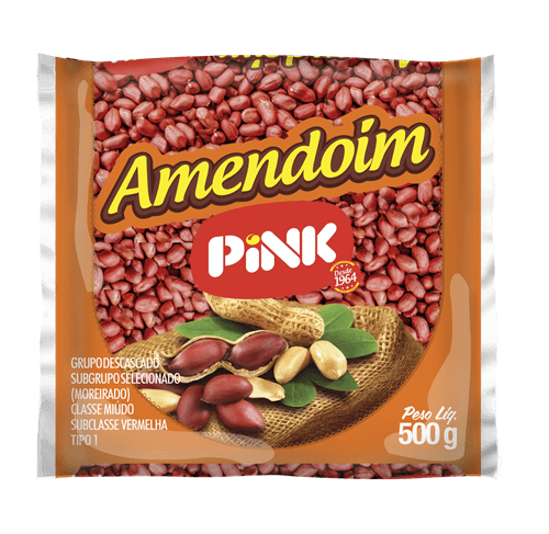 Amendoim Cru Pink Pacote 500g