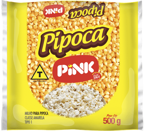 Milho para Pipoca Pink Grão 500g