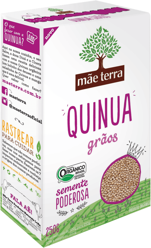 Quinoa em Grãos Integral Orgânica Mãe Terra Caixa 250g