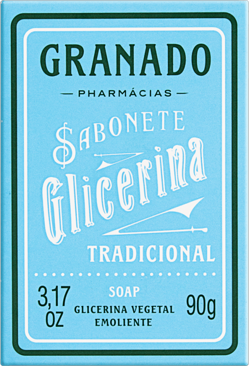 Sabonete em Barra de Glicerina Vegetal Tradicional Granado Caixa 90g