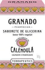 Sabonete-em-Barra-Base-100--Vegetal-de-Glicerina-Extrato-Natural-de-Calendula-Calmante-e-Purificante-Granado-Terrapeutics-Caixa-90g