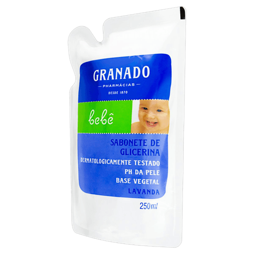 Sabonete Líquido de Glicerina Lavanda Granado Bebê Sachê 250ml Refil