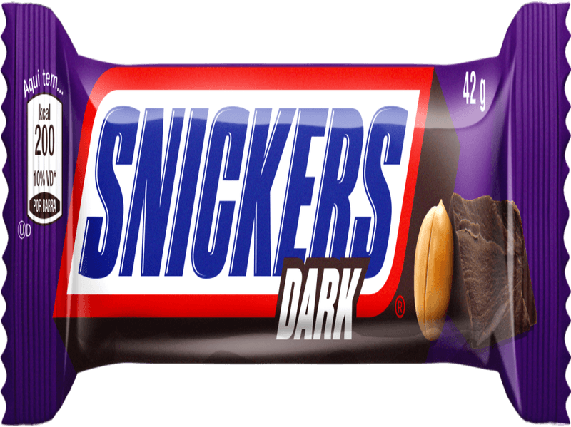 Chocolate-Dark-com-Recheio-de-Caramelo-Amendoim-e-Nougat-e-Cobertura-de-Chocolate-Meio-Amargo-Snickers-Pacote-42g