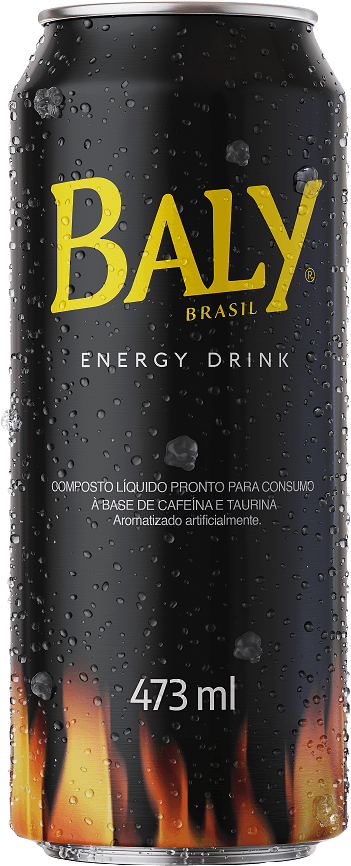 Composto Líquido Energético à Base de Cafeína e Taurina Tradicional Baly Lata 473ml