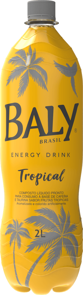 Composto Líquido Energético à Base de Cafeína e Taurina Tropical Frutas Tropicais Baly Garrafa 2l