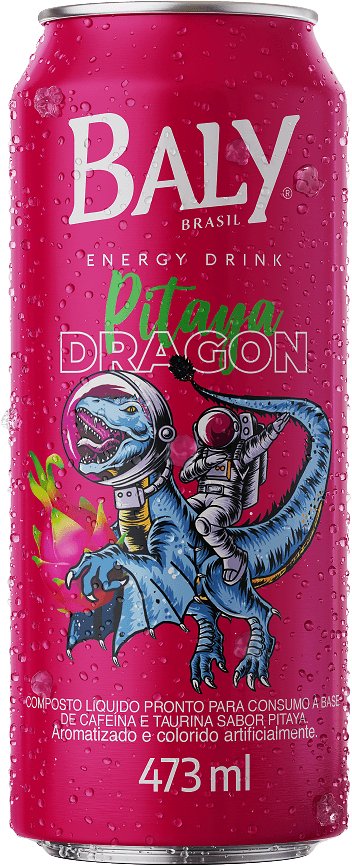 Composto Líquido Energético à Base de Cafeína e Taurina Pitaya Dragon Baly Lata 473ml