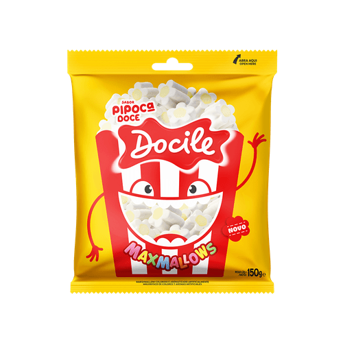 Marshmallow Pipoca Doce Docile Maxmallows Pacote 150g