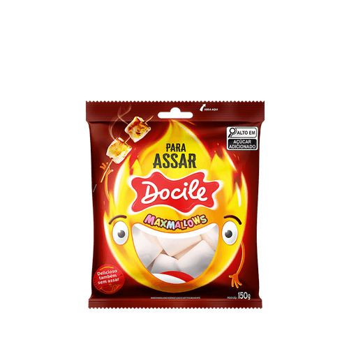 Marshmallow Baunilha para Assar Docile Maxmallows Pacote 150g