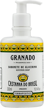 Sabonete-Liquido-de-Glicerina-Extrato-Natural-de-Castanha-do-Brasil-Emoliente-Granado-Terrapeutics-Frasco-300ml