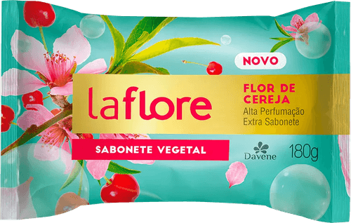 Sabonete em Barra Vegetal Flor de Cereja Davene La Flore Flow 180g