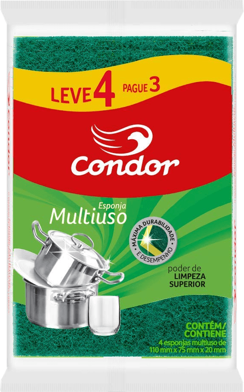 Esponja Multiuso Condor Leve 4 Pague 3 Unidades