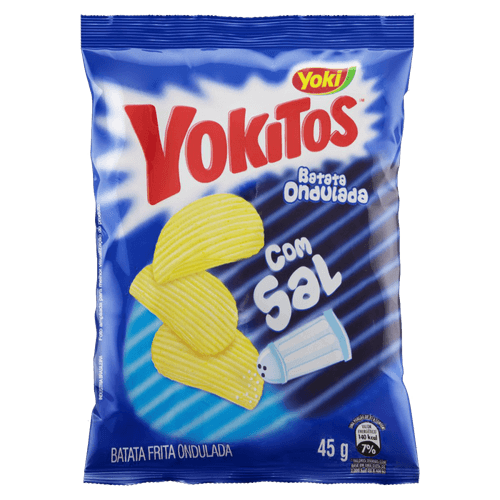 Batata Frita Ondulada com Sal Yoki Yokitos Pacote 45g