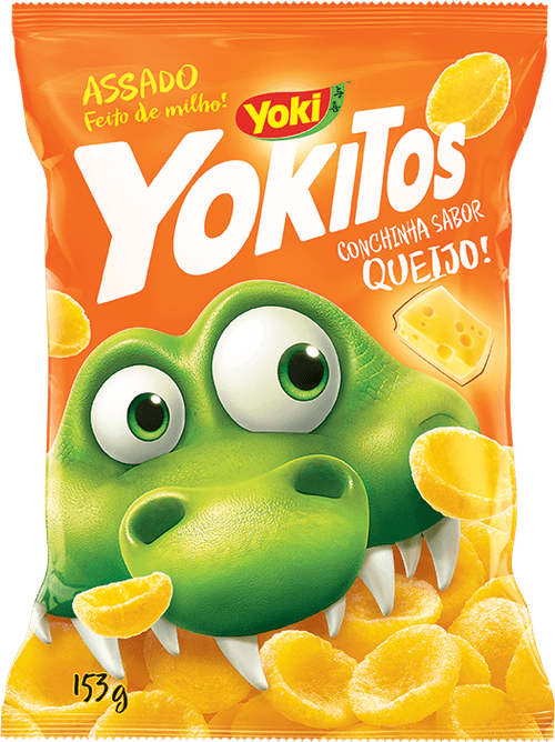 Salgadinho Assado de Milho Conchinha Queijo Yoki Yokitos Pacote 153g