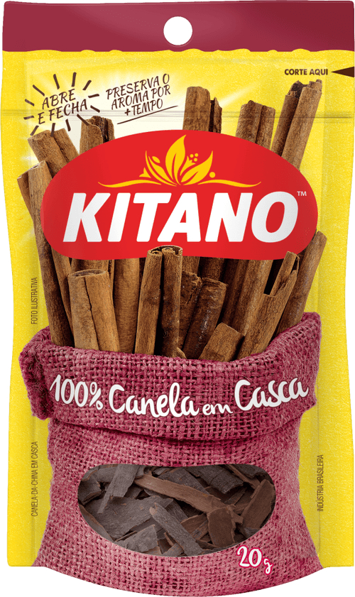 100% Canela em Casca Kitano Pacote 20g