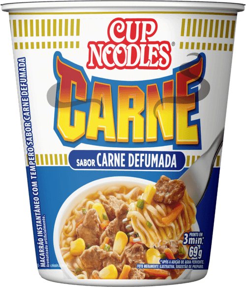 Macarrão Instantâneo com Tempero de Carne Defumada Cup Noodles Copo 69g