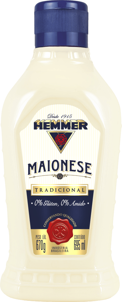 Maionese Tradicional Hemmer Squeeze 670g