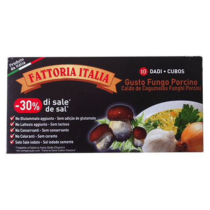 Caldo Tablete Tartufo Zero Lactose Fattoria Italia Caixa 110g 10 Unidades