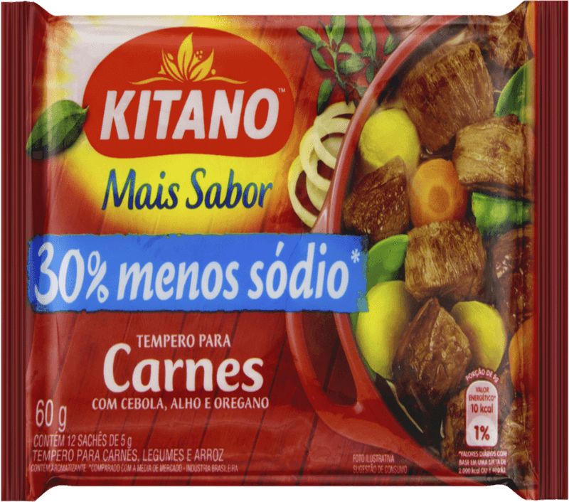 Tempero-Po-para-Carnes-com-Cebola-Alho-e-Oregano-Kitano-Mais-Sabor-Pacote-60g-12-Unidades-de-5g-Cada