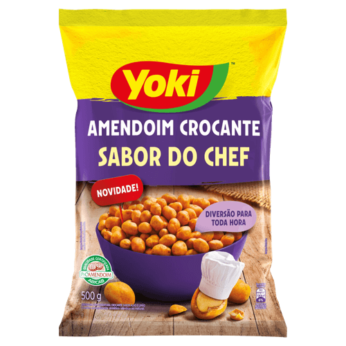 Amendoim com Cobertura Crocante Sabor do Chef Alho e Limão Yoki Pacote 500g
