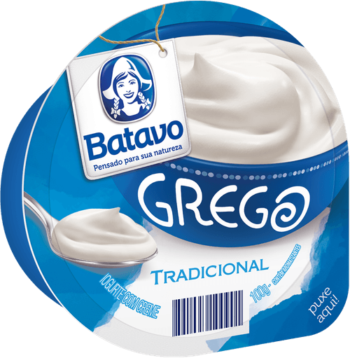 Iogurte com Creme Grego Tradicional Batavo Pote 100g