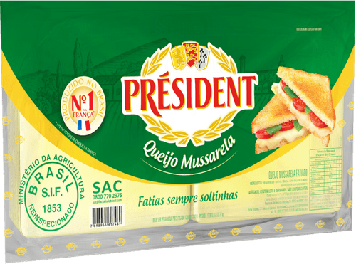 Queijo Mussarela Fatiado Président