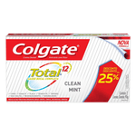 Creme-Dental-Anticarie-com-Fluor-Clean-Mint-Colgate-Total-12-Caixa-90g-2-Unidades-90g-Cada-Gratis-50--de-Desconto-no-Segundo-Creme-Dental