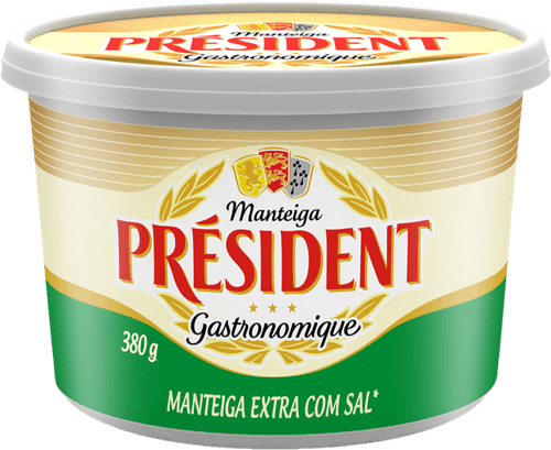 Manteiga Extra com Sal Président Gastronomique Pote 380g