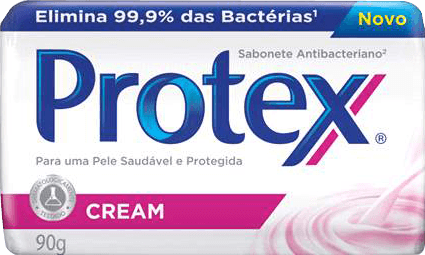 Sabonete Barra Antibacteriano Cream Protex Envoltório 90g