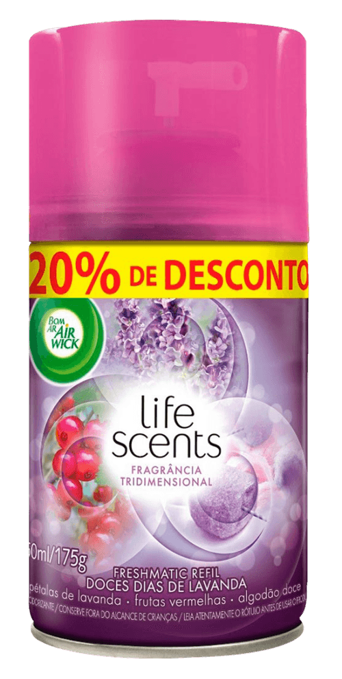 Purificador Bom Ar Freshmatic Lavanda Refil  250ml com 20% de Desconto