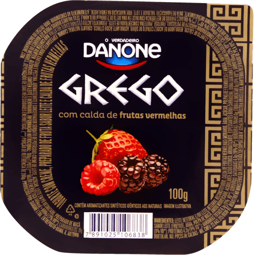 Iogurte Danone Grego Com Calda De Frutas Vermelhas 100g