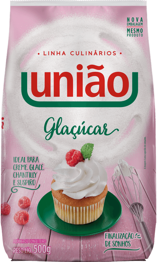 Açúcar de Confeiteiro União Glaçúcar Pacote 500 g